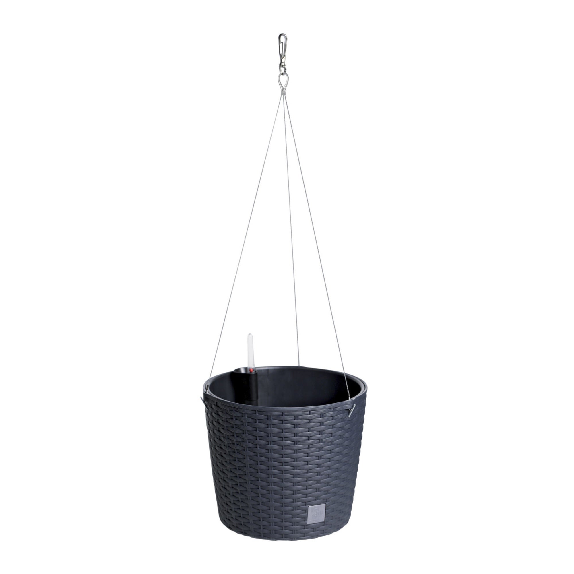 Květináč Prosperplast RATO ROUND W 25,6 cm závěsný antracit