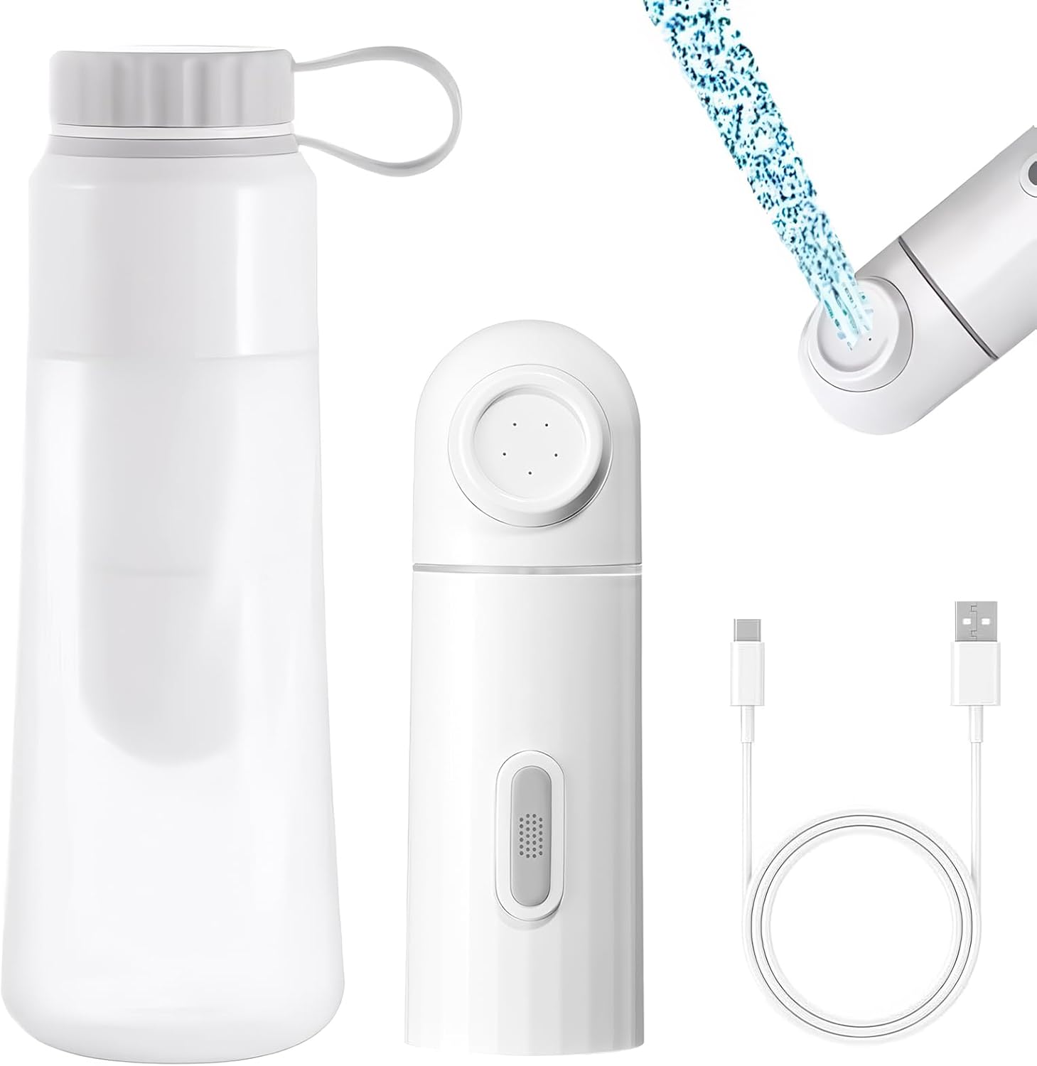 Ten przenośny bidet podróżny jest wyposażony w elektryczny bidet o pojemności 350 ml z dwoma trybami natrysku, odpowiedni do higieny osobistej.