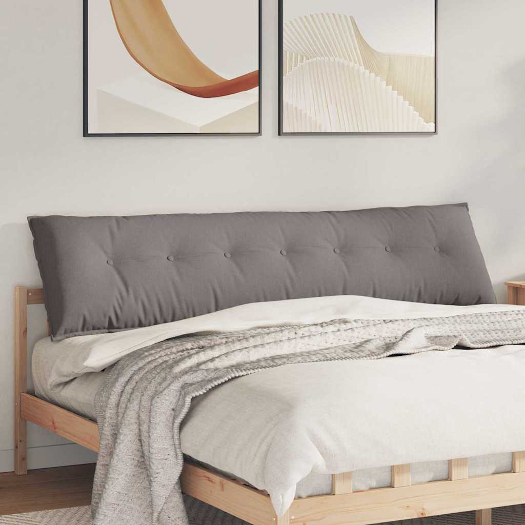 Poduszka na plecy Ciemnoszary 200 x 19 x 50 cm tkanina vidaXL