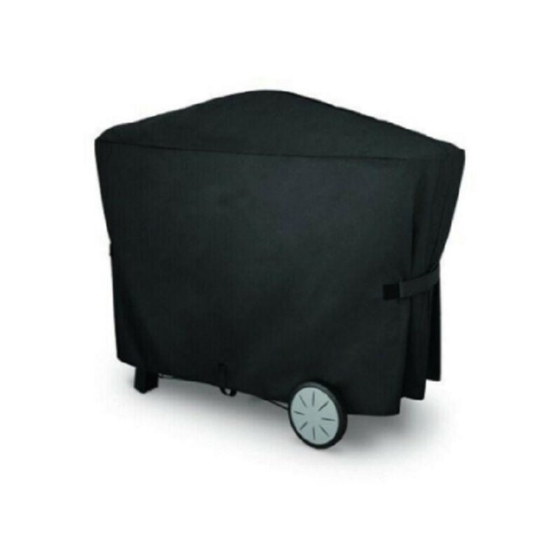 Wodoodporny pokrowiec na grille Weber Q3000 i Q2000 o wymiarach 112,4 x 64,1 x 95,6 cm idealnie nadaje się do stosowania na zewnątrz.