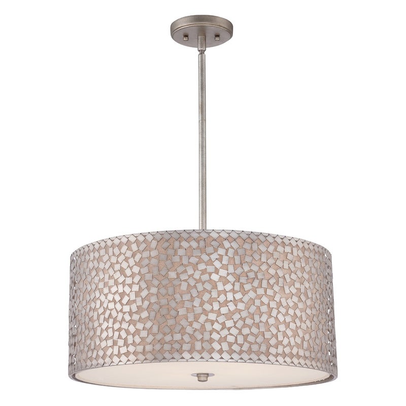 Lampa wisząca stare srebro Confetti 4xE27 100W Quoizel