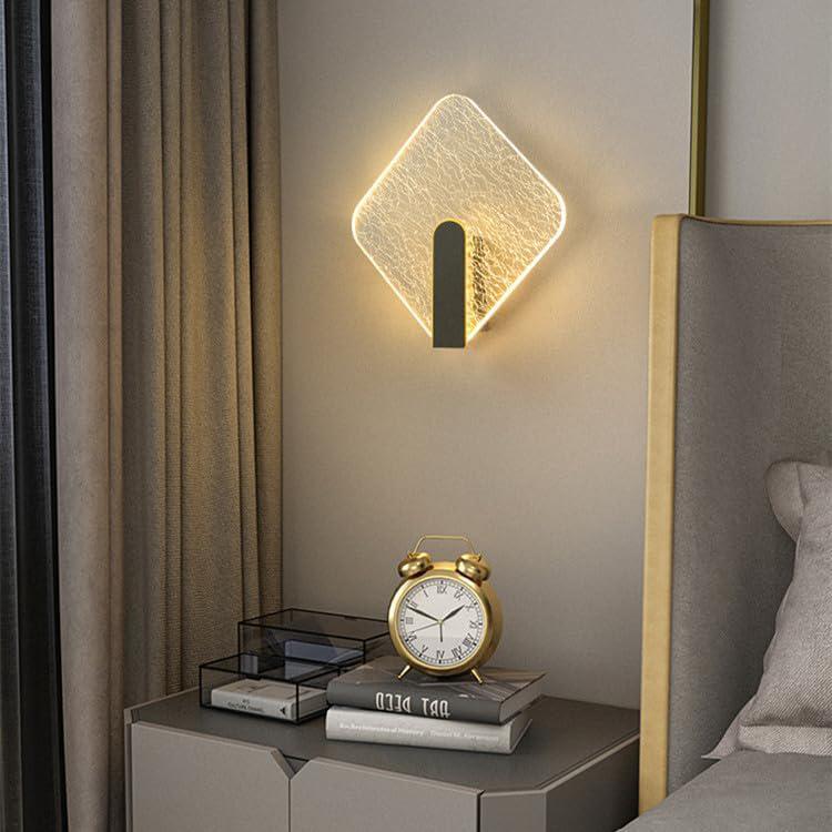 Nowoczesna lampa akrylowa, lampka nocna, lampa minimalistyczna, do przedpokoju, korytarza, klatki schodowej, biura, salonu, kinkiet (diament) [Klasa e
