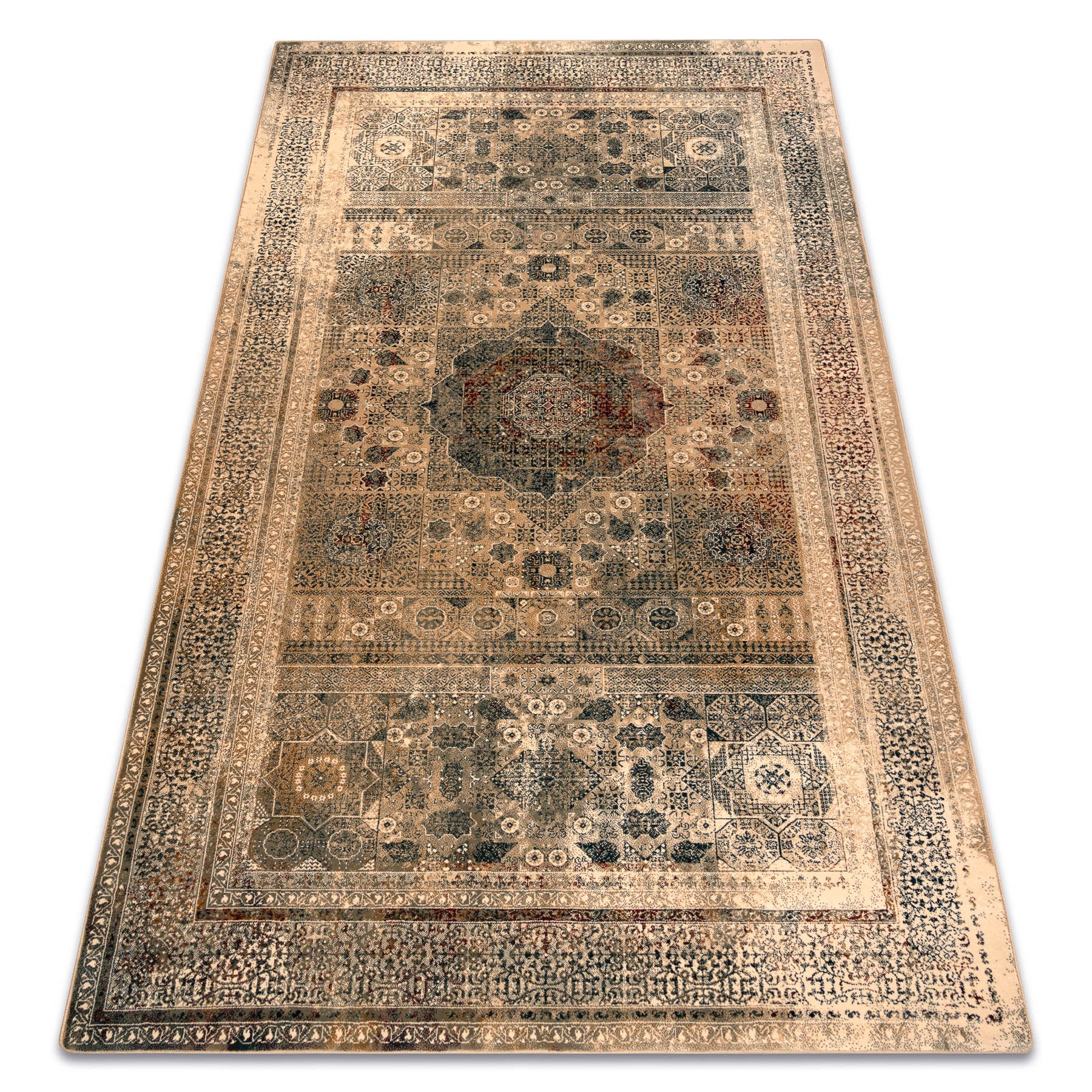 Dywan wełniany SUPERIOR MAMLUK orientalny vintage krem 200x300 cm