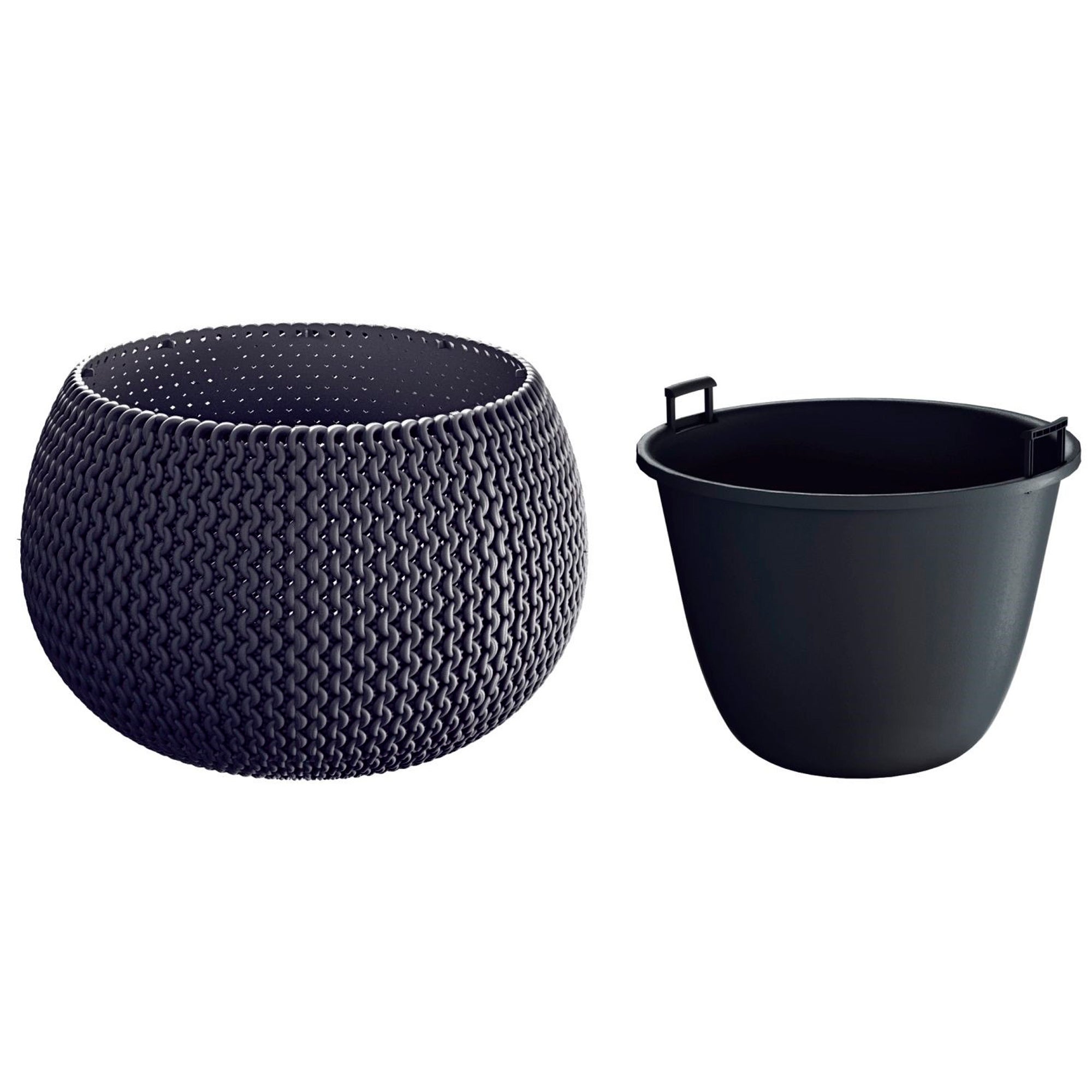 Doniczka EDANTI Do Domu i Ogrodu Splofy Bowl Antracytowa 29 cm 1 szt.
