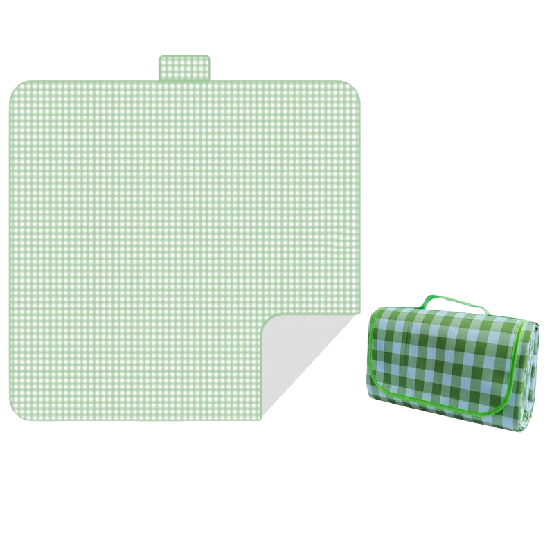 Bardzo duża mata piknikowa, wodoodporna i odporna na piasek, składana i przenośna, idealna na kemping (zielona, 2 m x 2 m, 1 sztuka)