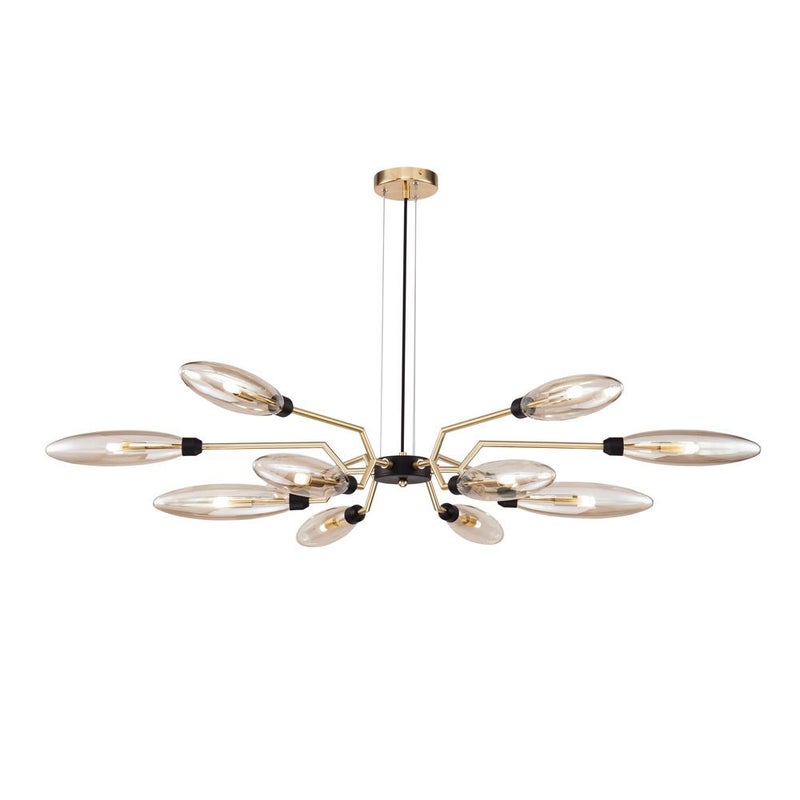 Lampa wisząca złota, szklane klosze Ventura Maytoni MOD012CL-12G