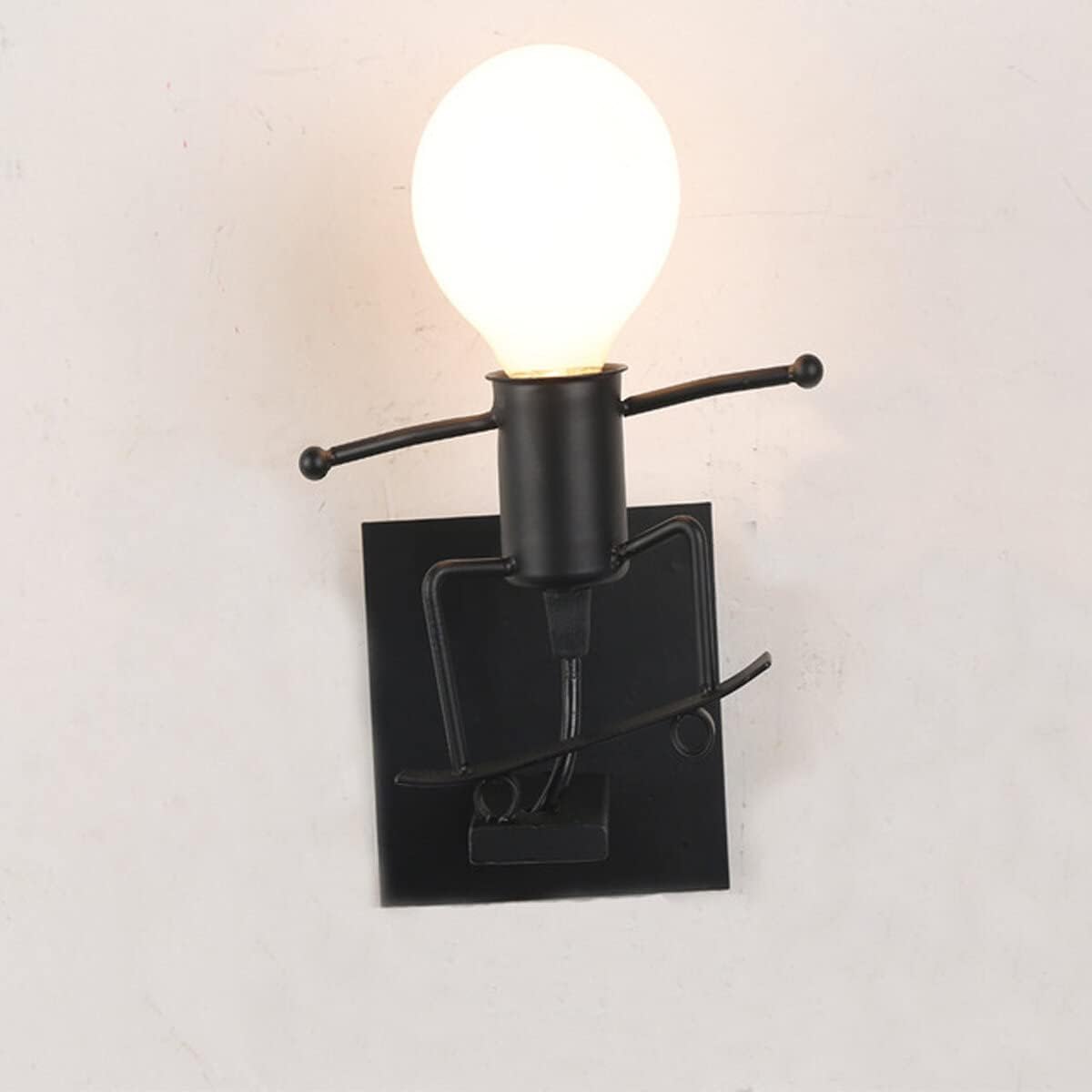 Kinkiet LED 220V - Materiał: kute żelazo - Oryginalny design - Nadaje się do salonu i sypialni - Czarny
