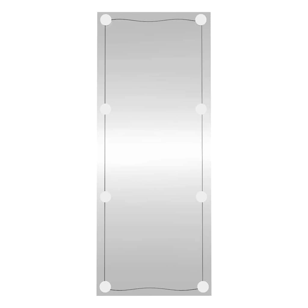 Lustro Ścienne Prostokątne z Oświetleniem LED Bezramowe 40x100 cm Srebrne