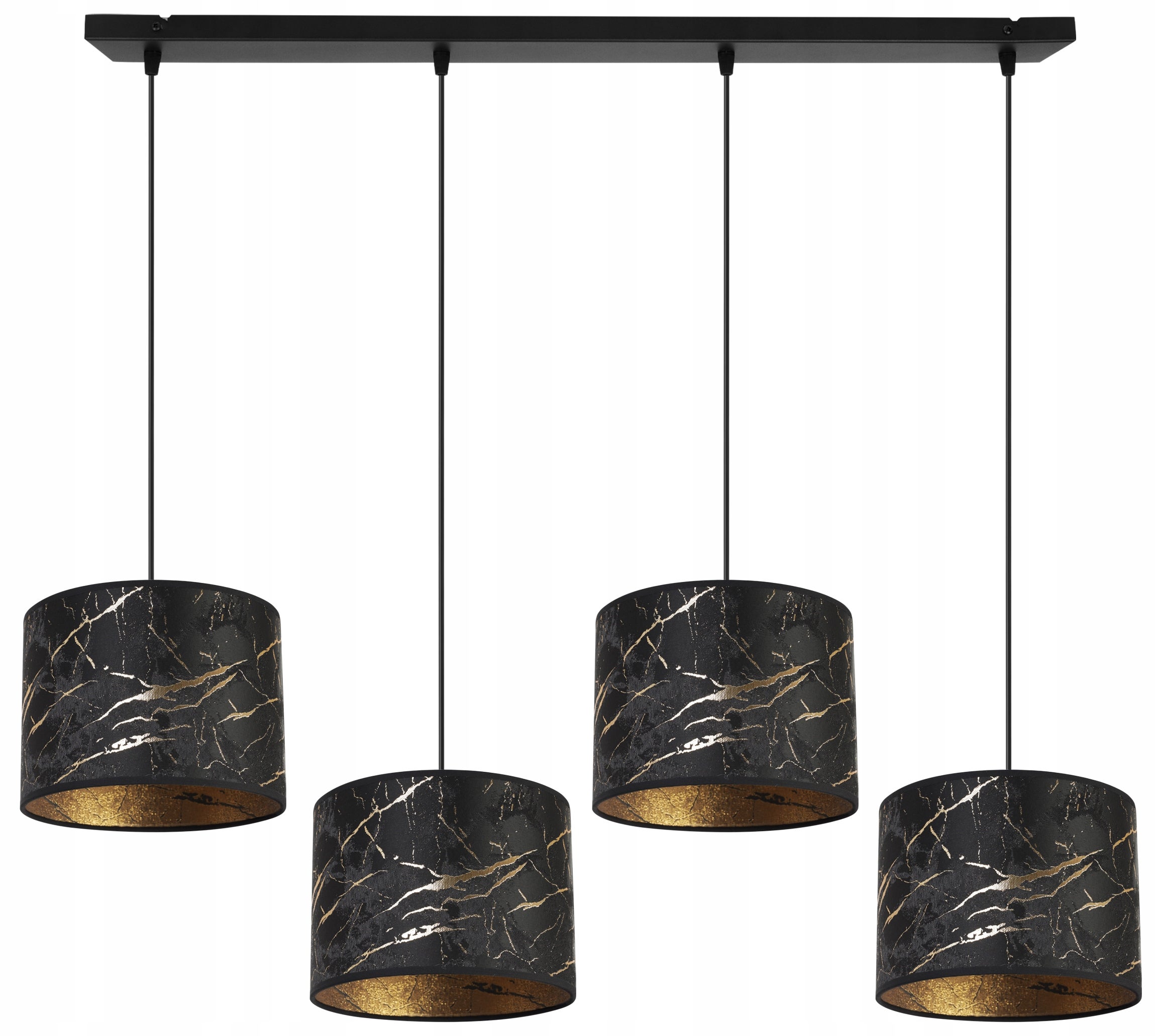Lampa sufitowa wisząca Light Home LH Werona 4x E27 60W czarny/złoty