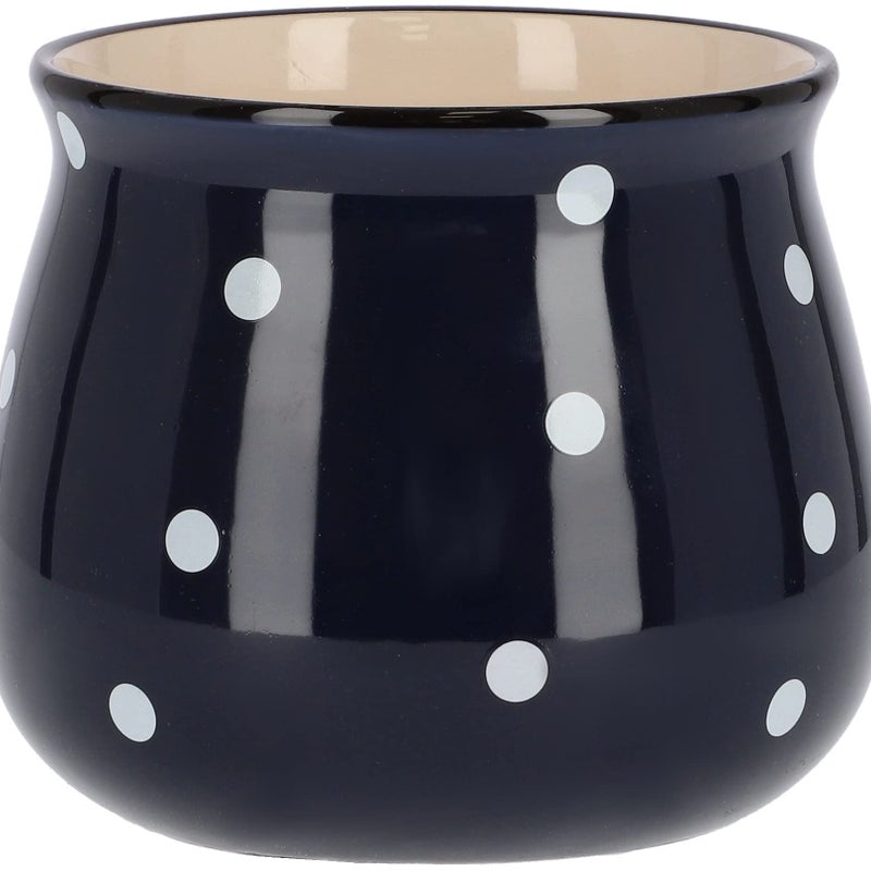 Doniczka osłonka 125mm donica ceramiczna w grochy - KOTARBAU