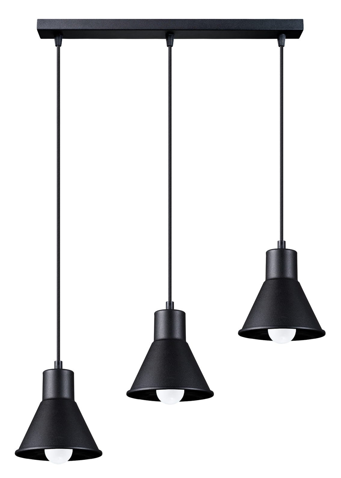 Żyrandol TALEJA 3 czarny E27 Sollux Lighting model SL.0986