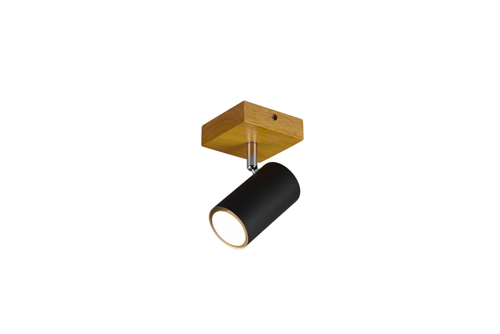 Reflektor tuba VANTOS czarno-drewniany 1xGU10x15W metal wym:16x9x12cm IP20 Trio