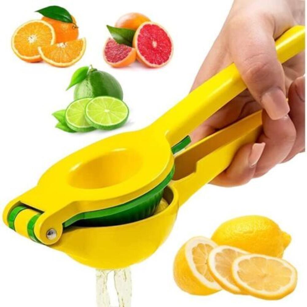 Metalowa wyciskarka do cytrusów 2 w 1 do cytryn i limonek: ręczna wyciskarka do cytrusów do cytryn, pomarańczy i limonek. Bezpieczna, szybka i wydajna