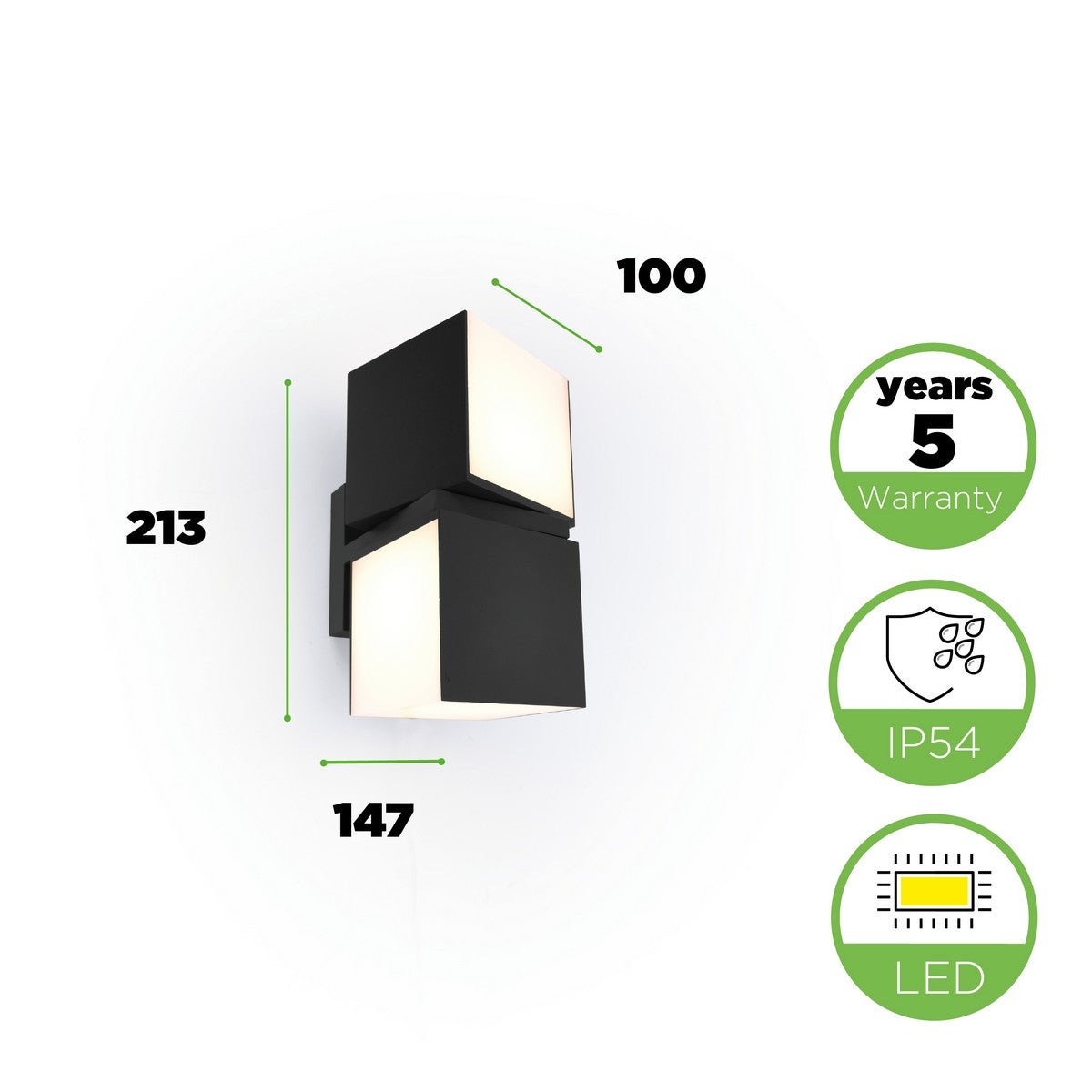 designerska lampa ścienna Cuba Nagroda Reddot - 5193801012