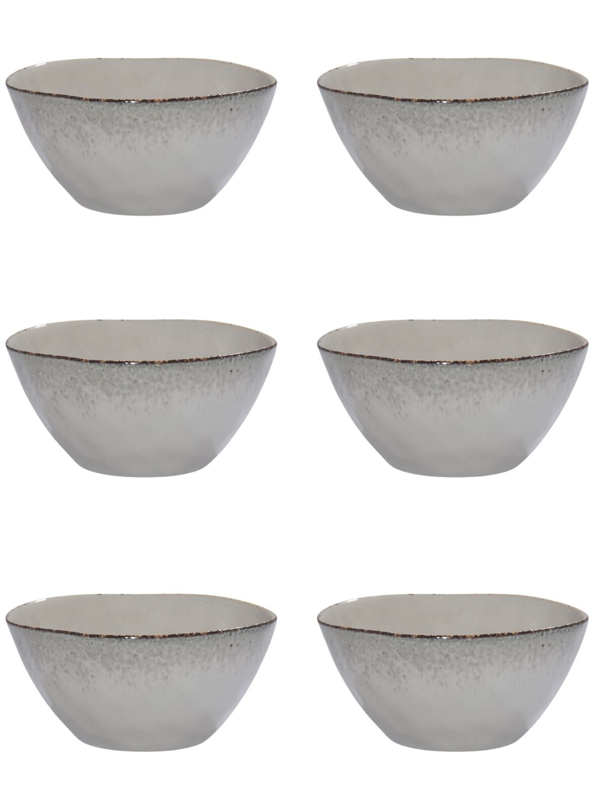 Komplet miseczek Vignette Seal Estia 15 cm beżowe kamionka 6 szt.