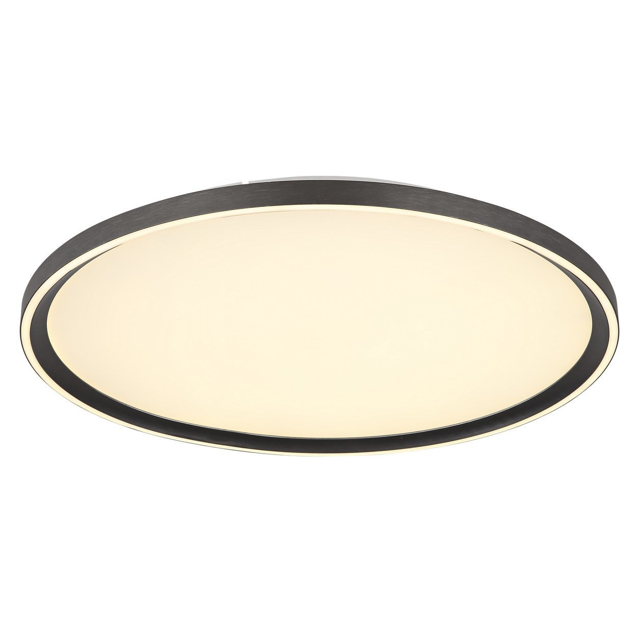 50 cm półwpuszczana lampa sufitowa z wbudowaną diodą LED, szara, ściemnialna dioda LED 2700-6000K, pilot zdalnego sterowania