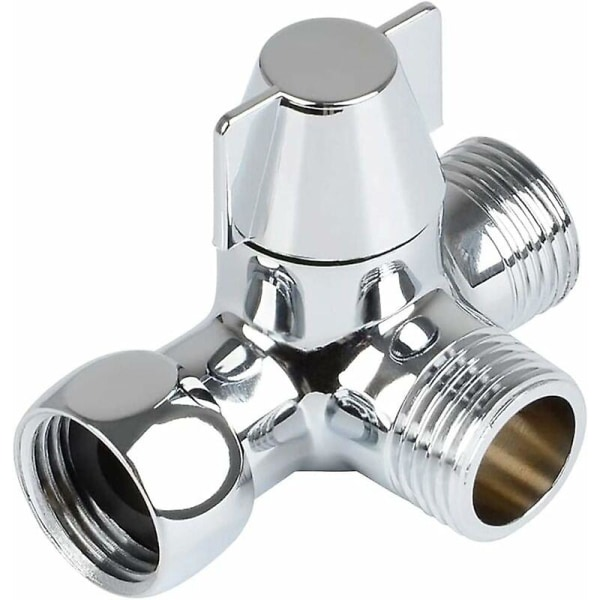 Zawór 3-drogowy z litego mosiądzu, przełącznik 3-drogowy, przełącznik 3-drogowy do prysznica, trójnik G1/2" do prysznica, słuchawka prysznicowa