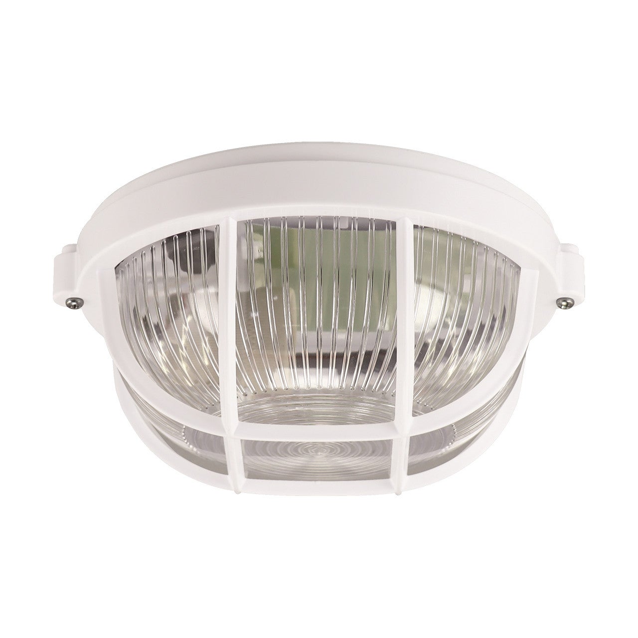 Plafon zewnętrzny Salto biało-przezroczysty 1xE27x10W IP65 wym: 9 x 18 x 18 cm tworzywo sztuczne Struhm