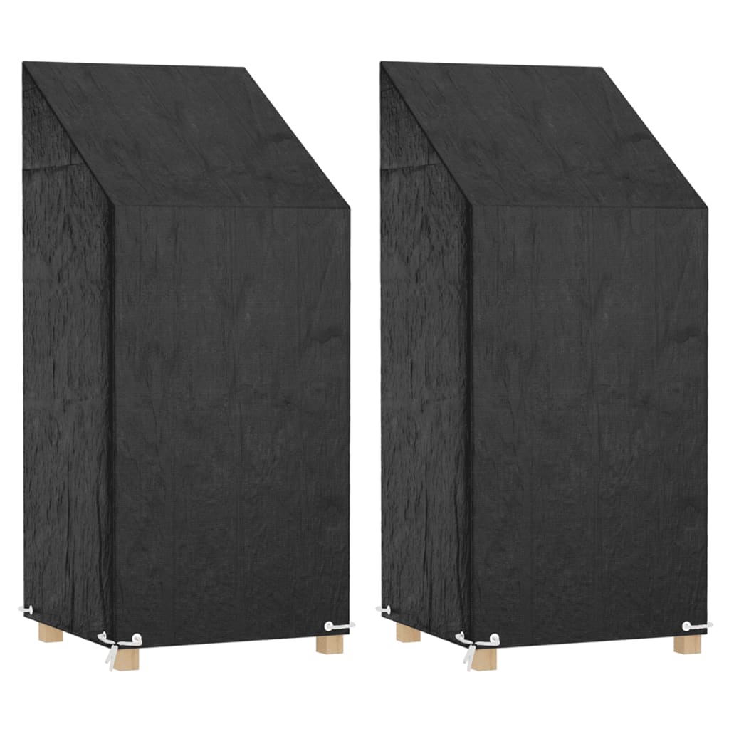Pokrowce na krzesła ogrodowe, 2 szt., 8 oczek, 65x65x110/150 cm vidaXL