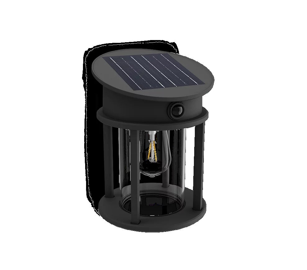Kinkiet Ogrodowy Lampa Solarna Elewacyjna Zewnętrzna LED 3.2W 470lm 4000K Neutralna biel IP44 z Czujnikiem Ruchu i Zmierzchu Czarna Philips