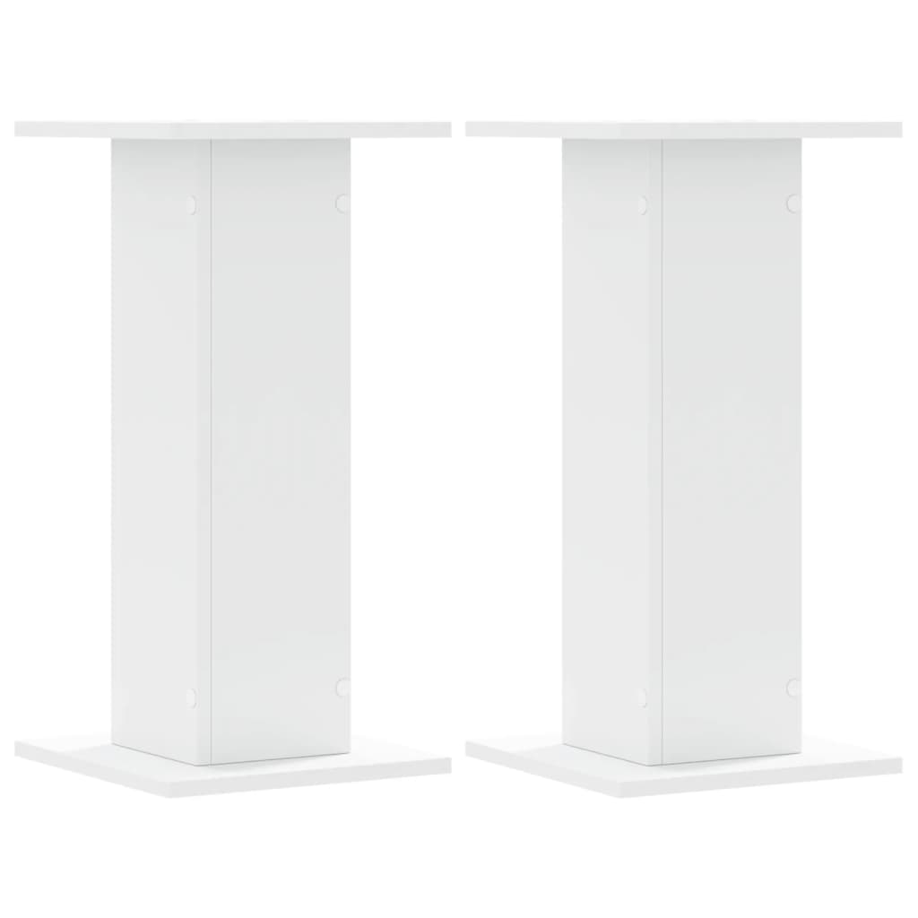 2x Stojak na Rośliny 60 cm Biały 30x30x60 cm do Salonu