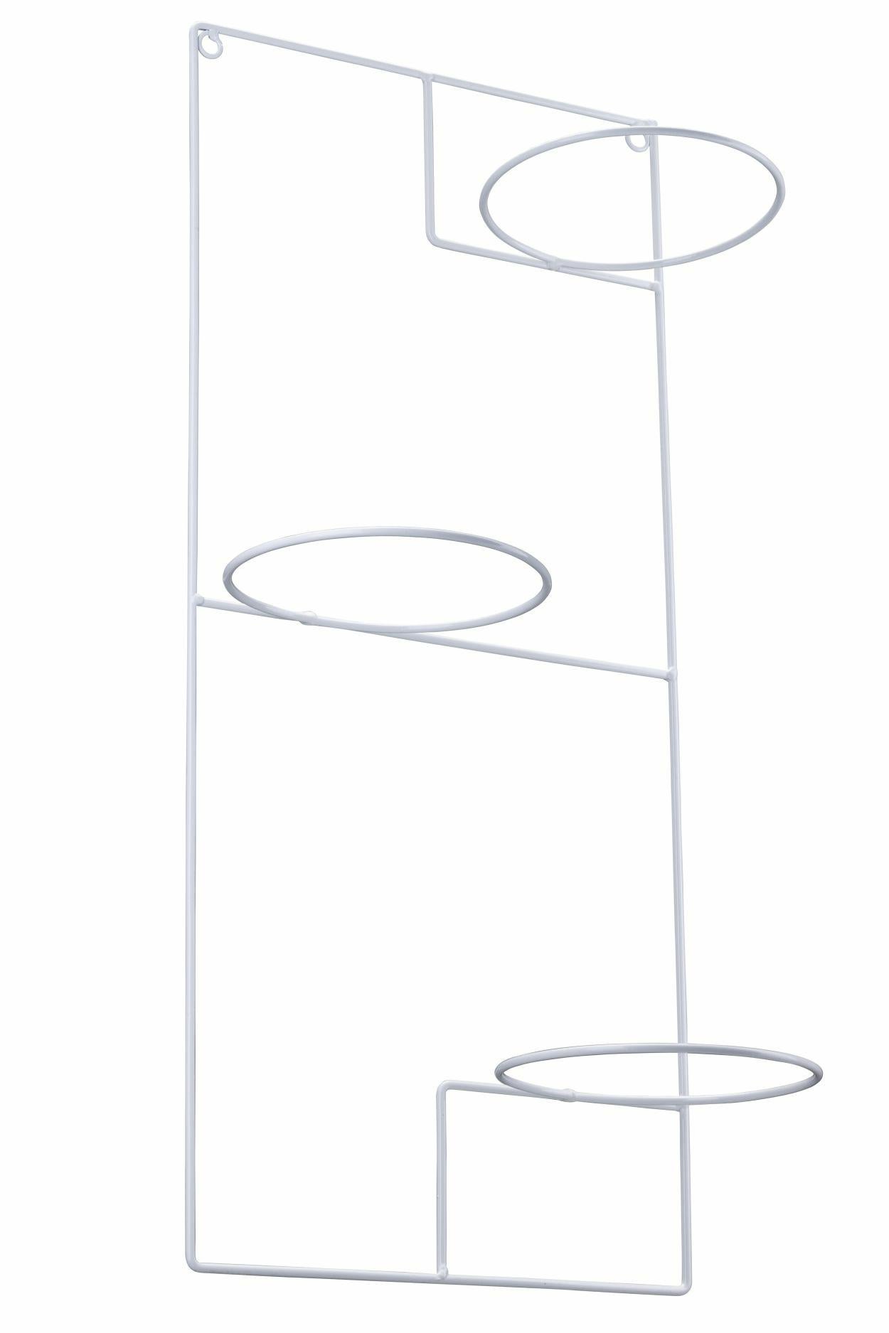 Kwietnik ścienny Dąstal wiszący potrójny biały metalowy loft 31x17x71 cm 1 szt.