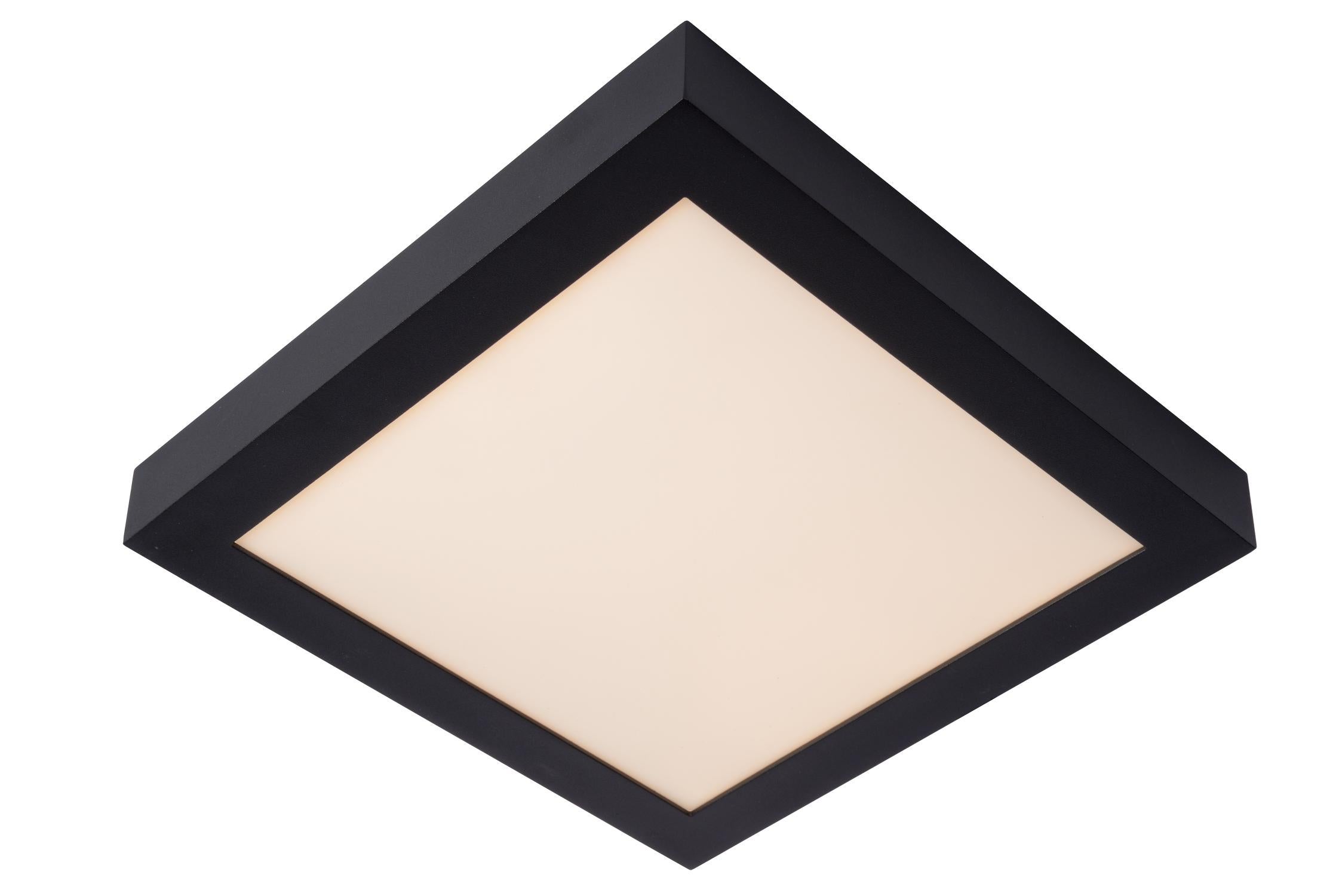 Plafon kwadratowy BRICE LED 30W Ciepła biel 2174lm czarno-biały wym:3,9x30x30cm IP44 Lucide