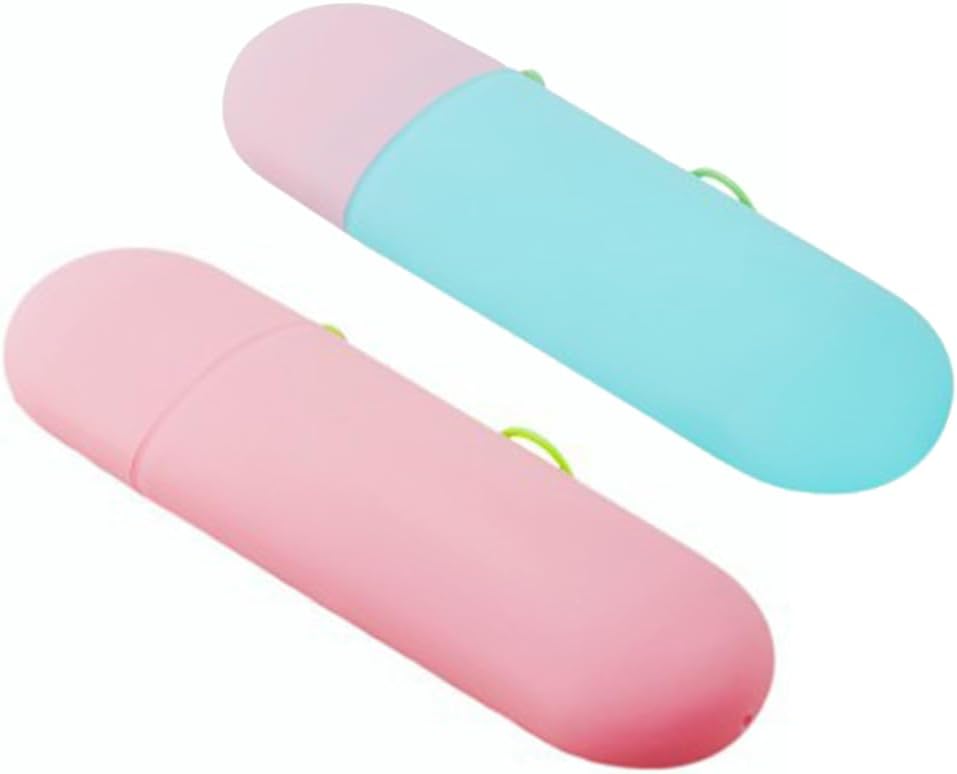 Etui na szczoteczkę do zębów z przegródką na pastę do zębów, przenośne pudełko higieniczne do użytku na kempingu i na co dzień, 20*6 cm