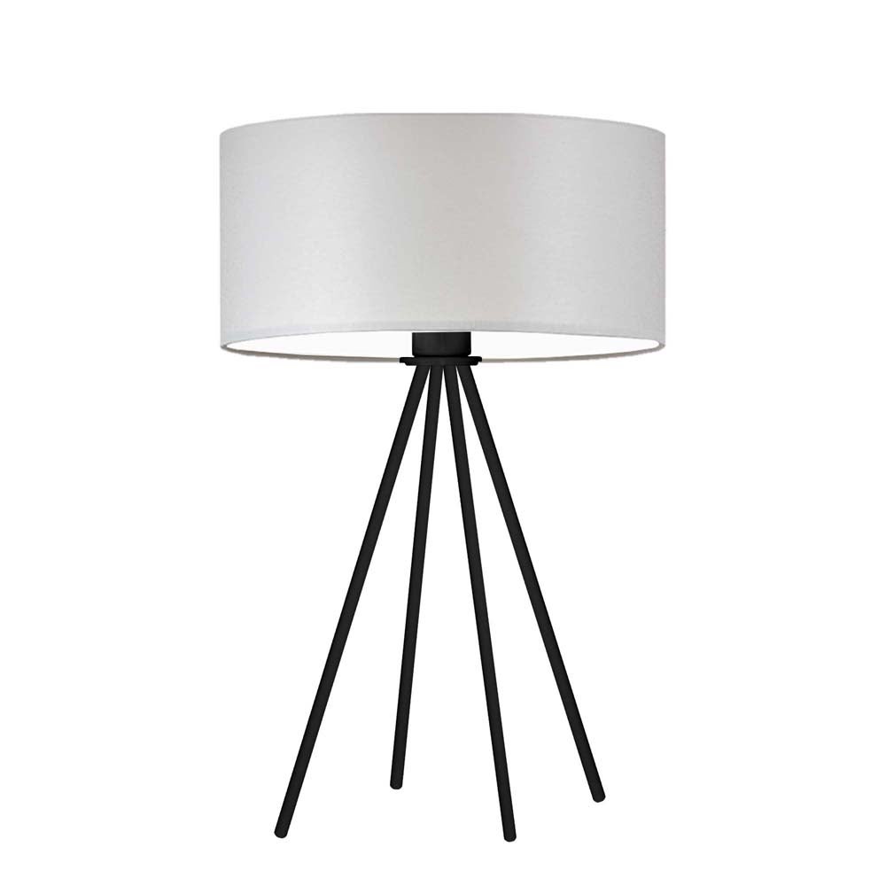 Lampka nocna na biurko lampa biurkowa LED z abażurem walec 30cm SOLARIS