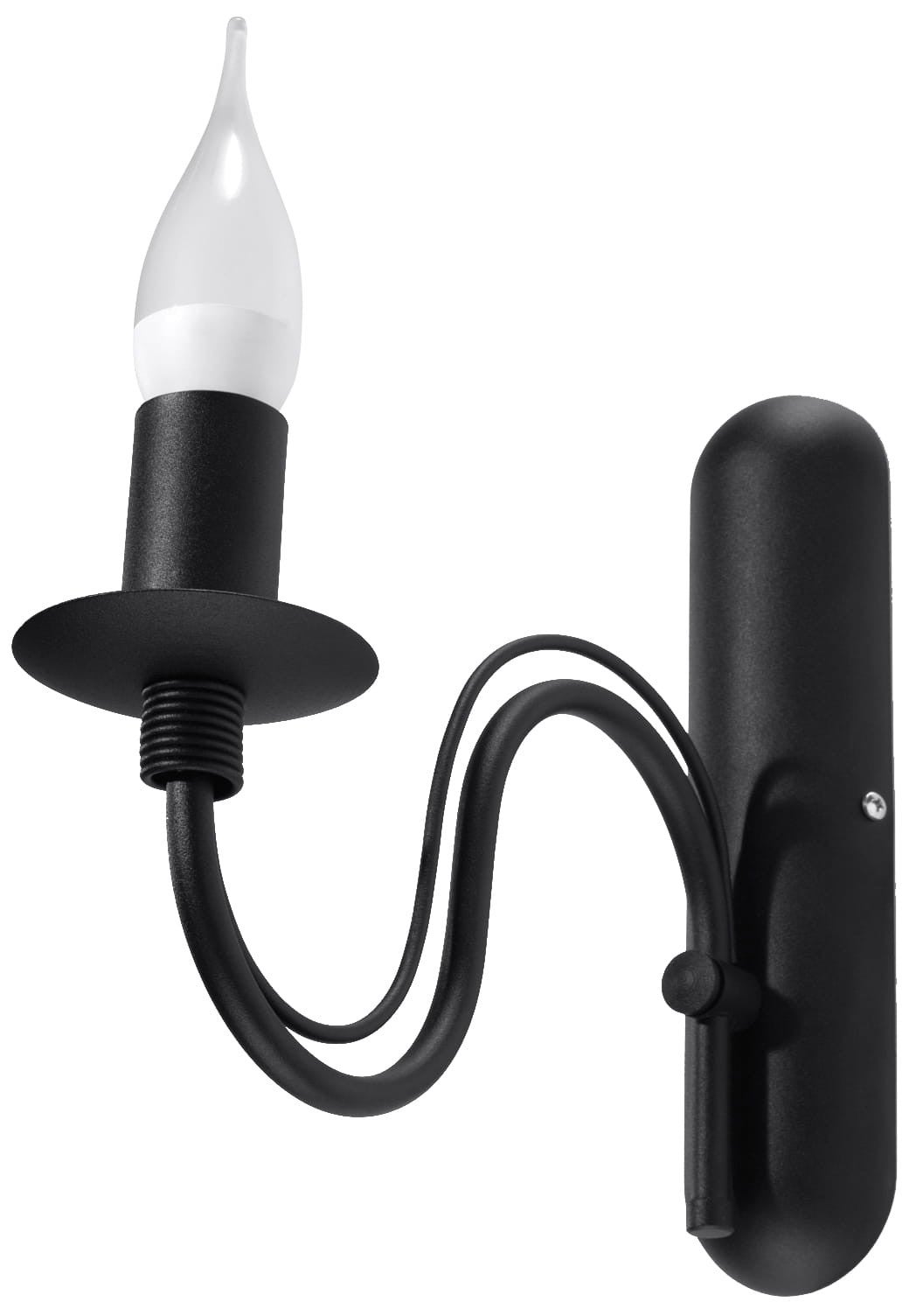 Applique Acier Noir E14 1 Minerwa