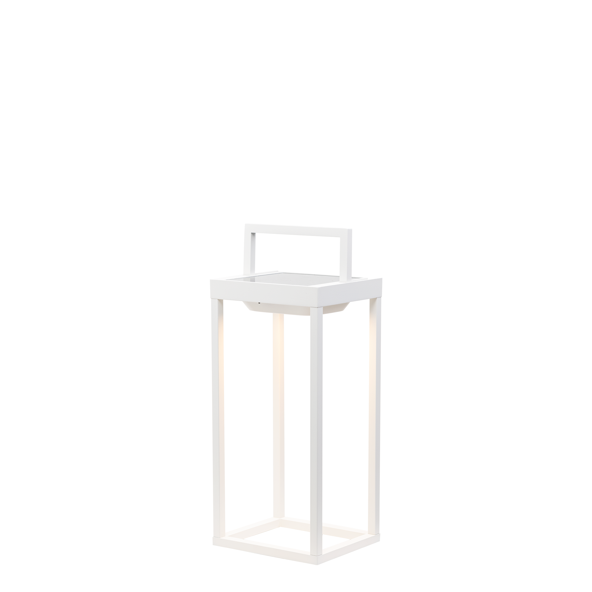 Zafferano - Domowa lampa solarna z 2 diodami LED, 37,3 cm - 2W, ścienna i stołowa, z baterią i czujnikiem zmierzchu - biała