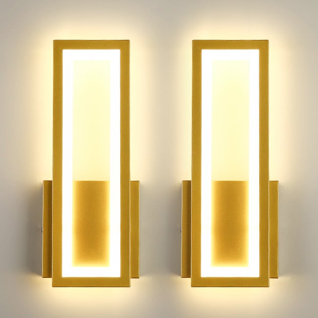 Zestaw 2 kinkietów LED, nowoczesna lampka nocna, kinkiet LED, oświetlenie dekoracyjne do wnętrz, ciepłe światło 3000 K