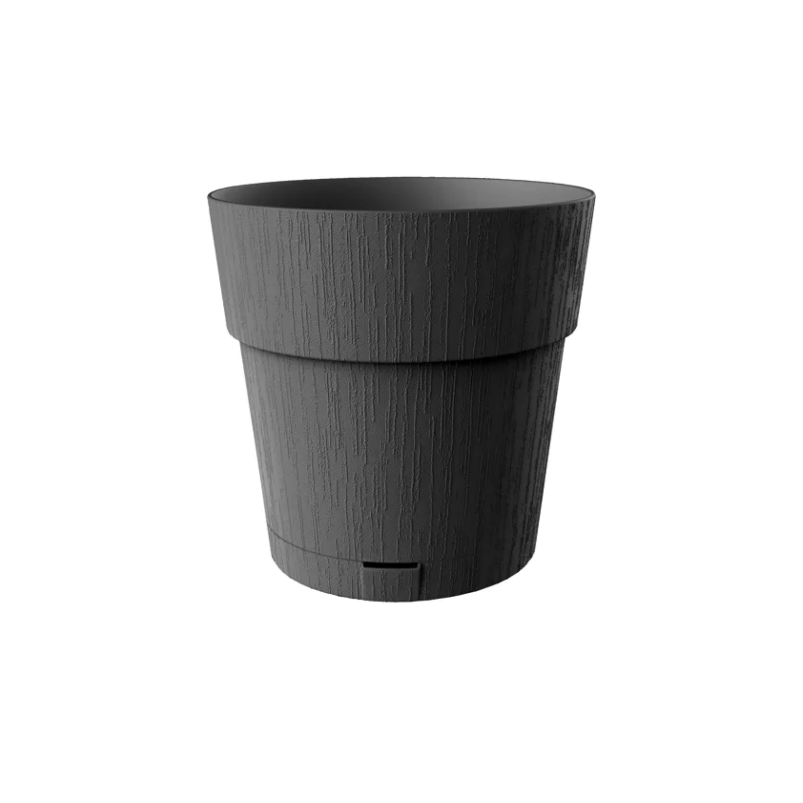 Wazon plastikowy Ethica z rezerwą na wodę, 25 cm, grafitowy