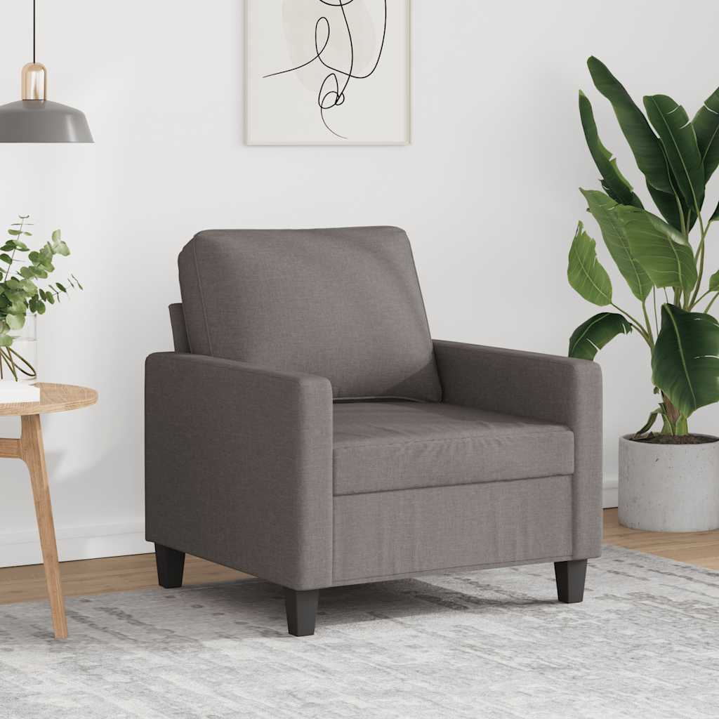 Fotel, taupe, 60 cm, obity tkaniną vidaXL