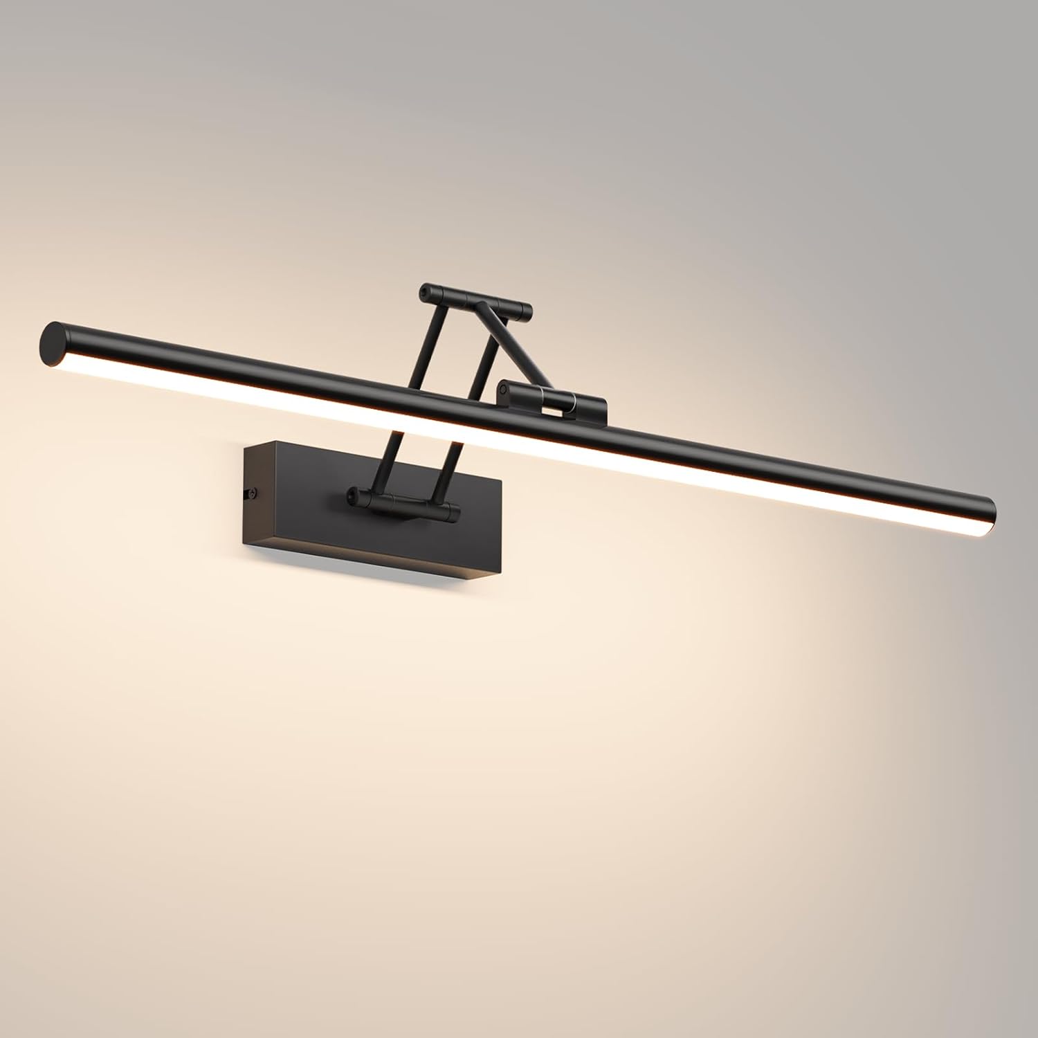 Kinkiet łazienkowy, kinkiet LED, oświetlenie lustra łazienkowego, 60 cm, 11W, czarny, regulowany.