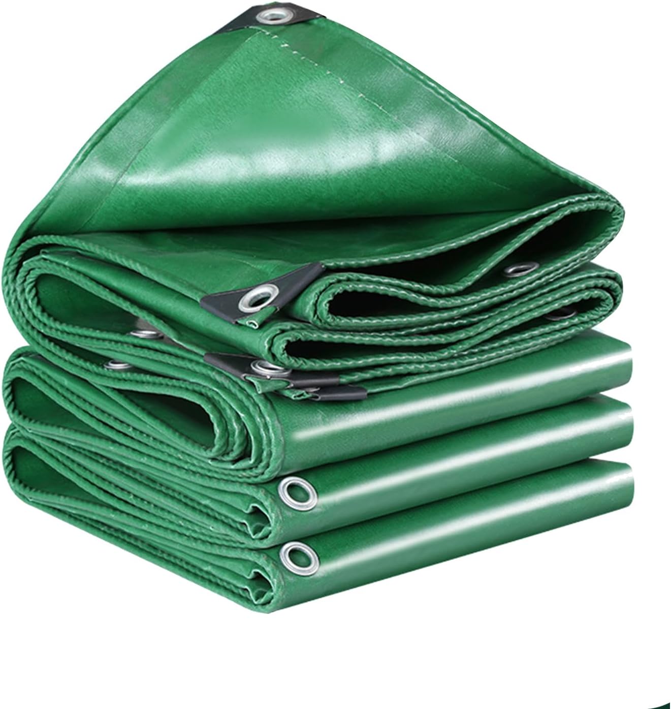 Plandeka PVC extra wodoodporna 420 g/m² ze wzmocnionymi oczkami do mebli, zielona (2 m x 3 m)