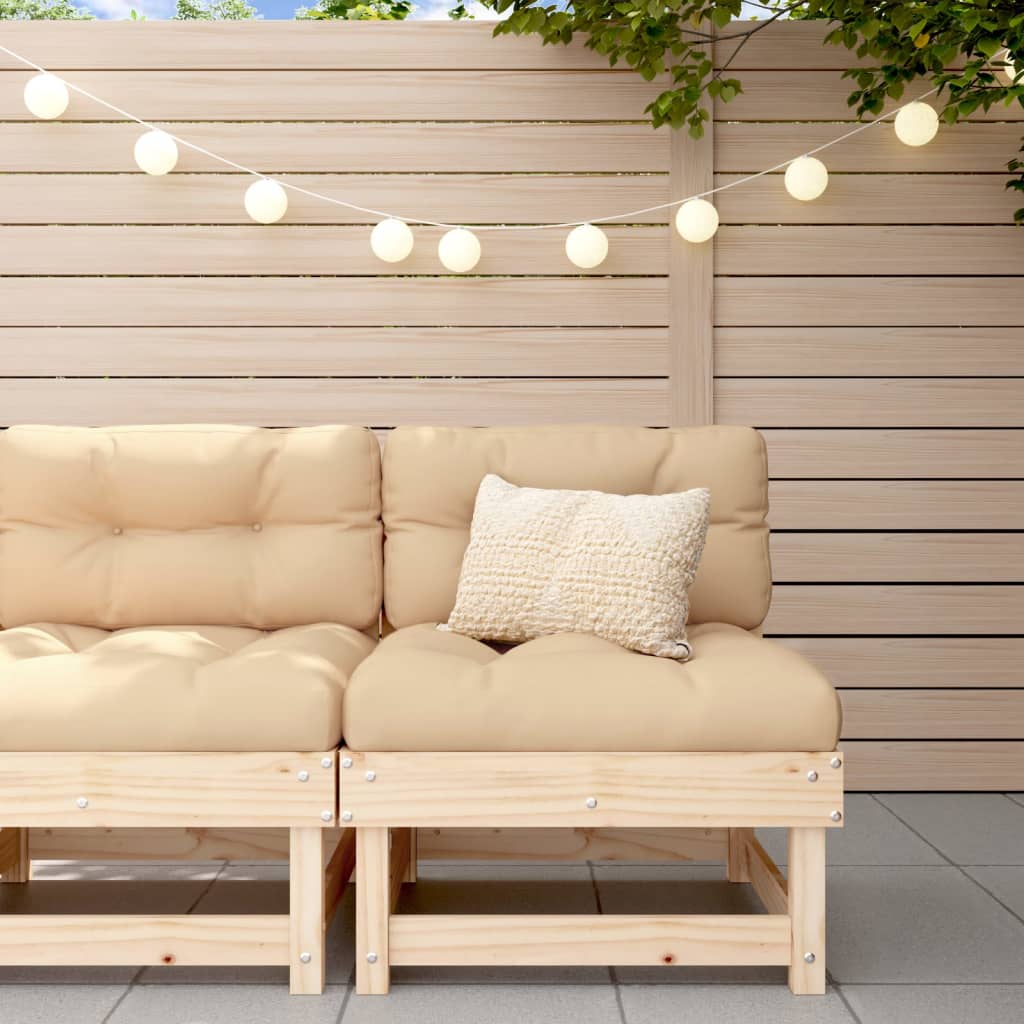 vidaXL Ogrodowa sofa środkowa, lite drewno sosnowe