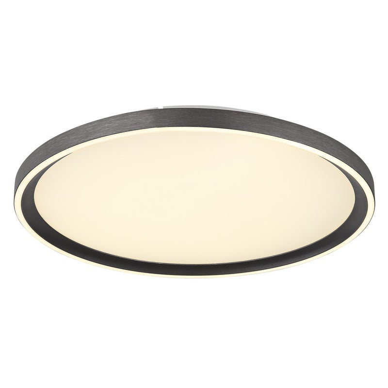 40 cm półwpuszczana lampa sufitowa z wbudowaną diodą LED, szara, ściemnialna dioda LED 2700-6000K, pilot zdalnego sterowania