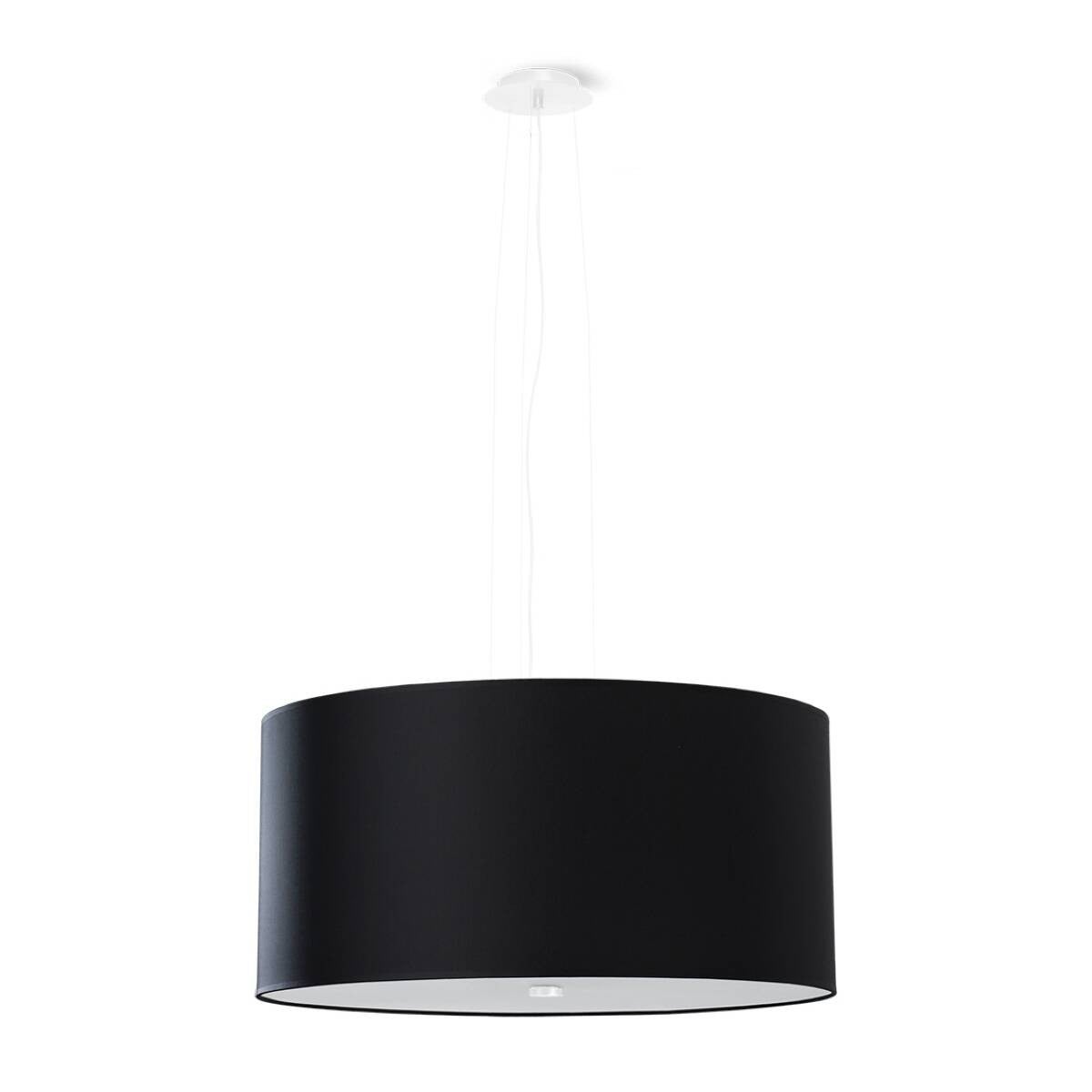 Lampa wisząca czarna regulowana Ø50 cm OTTO 5xE27 15W SL.0744 Sollux Lighting