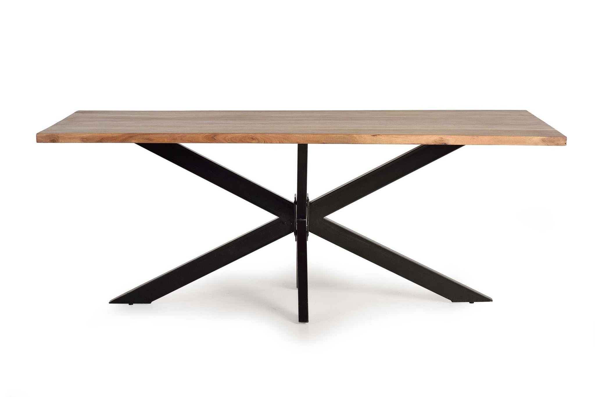 Stoły jadalne z drewna akacjowego, 180 cm, styl industrialny, 76x180x90 GYC