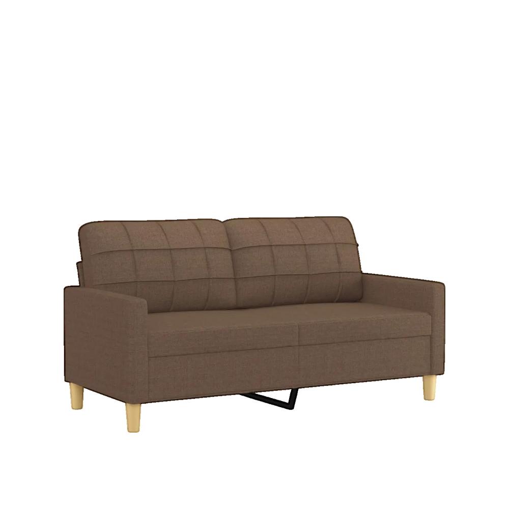 Sofa 2-osobowy vidaXL brązowy materiał trwały nowoczesny design