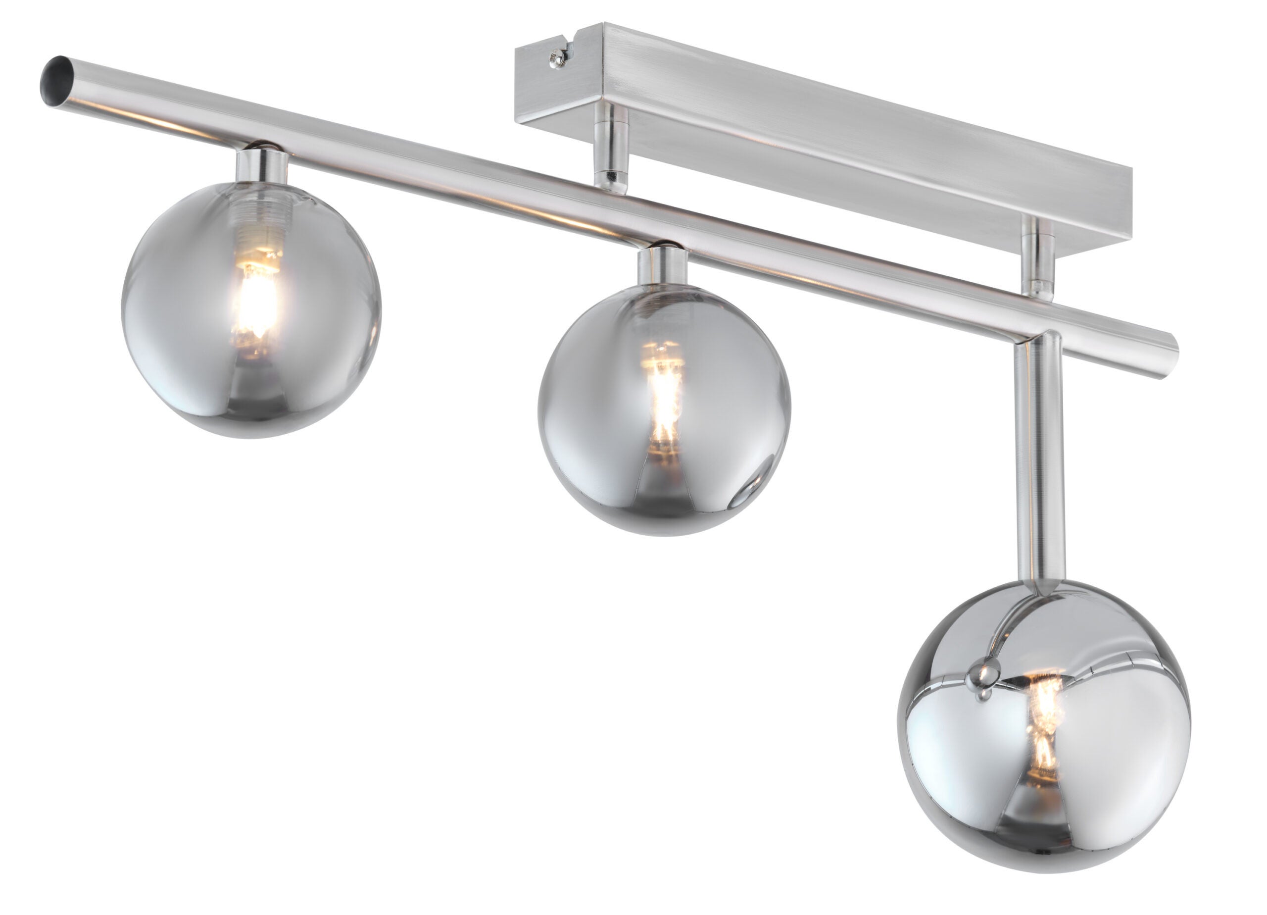Lampa sufitowa NEPTUN szklana Jupiter srebrna G9 61x12x30 cm 1 szt.