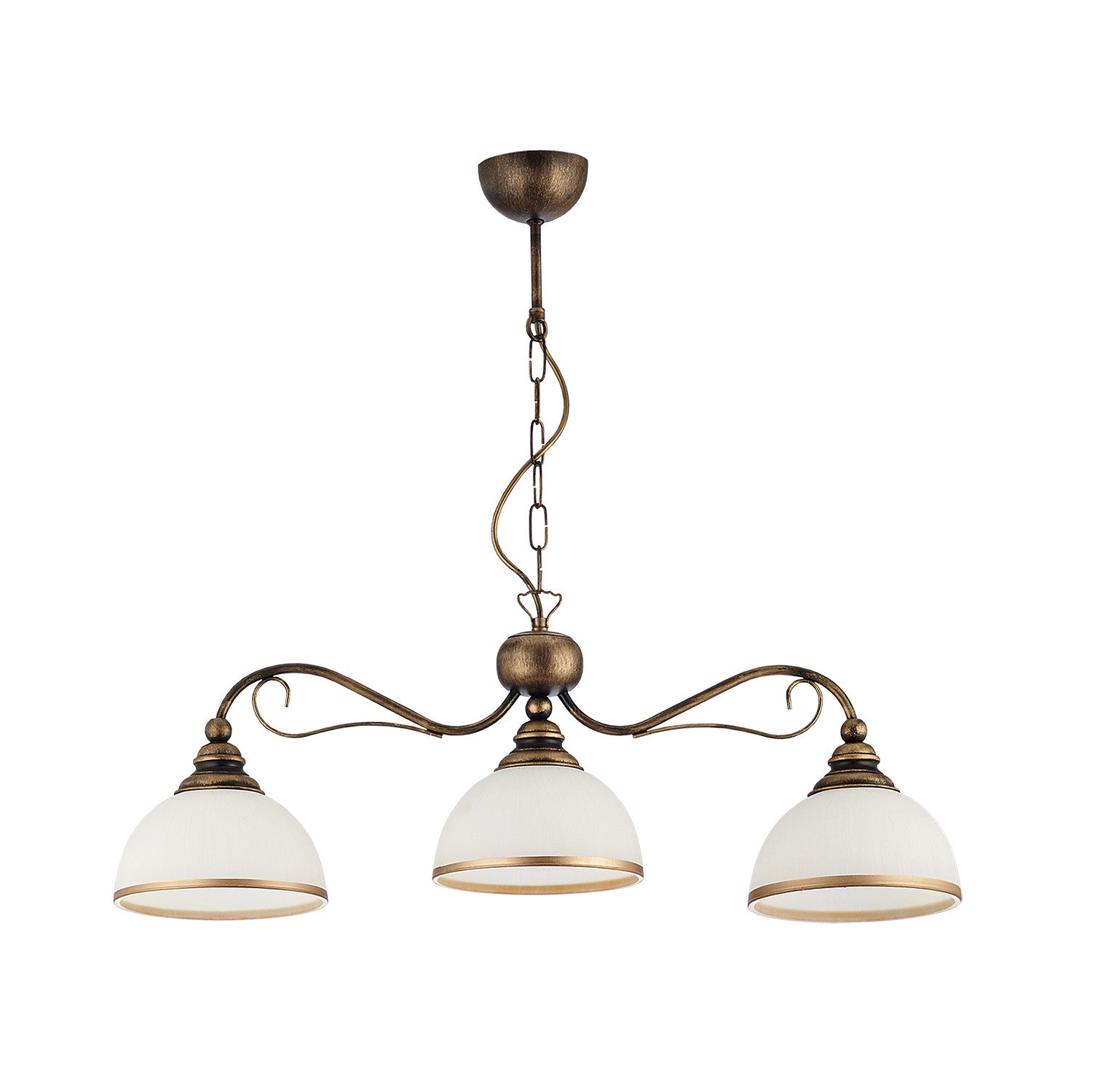 Lampa wisząca XSARA Jupiter szkło i metal złoto biały E27 75 cm 1 szt.