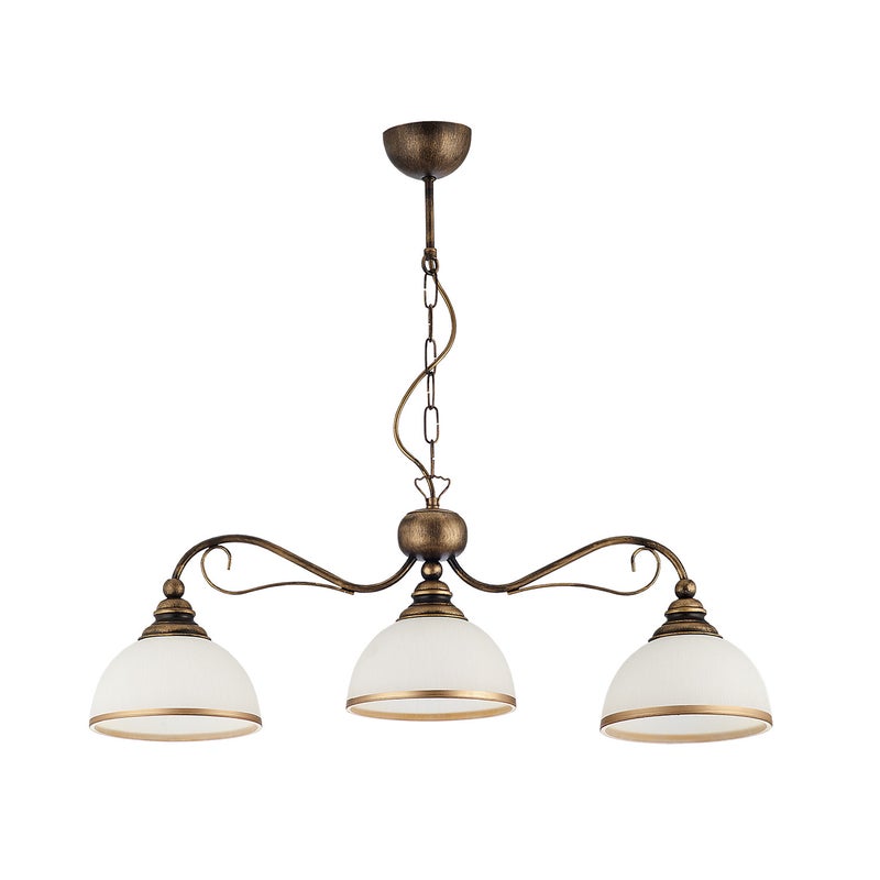 Lampa wisząca XSARA Jupiter szkło i metal złoto biały E27 75 cm 1 szt.