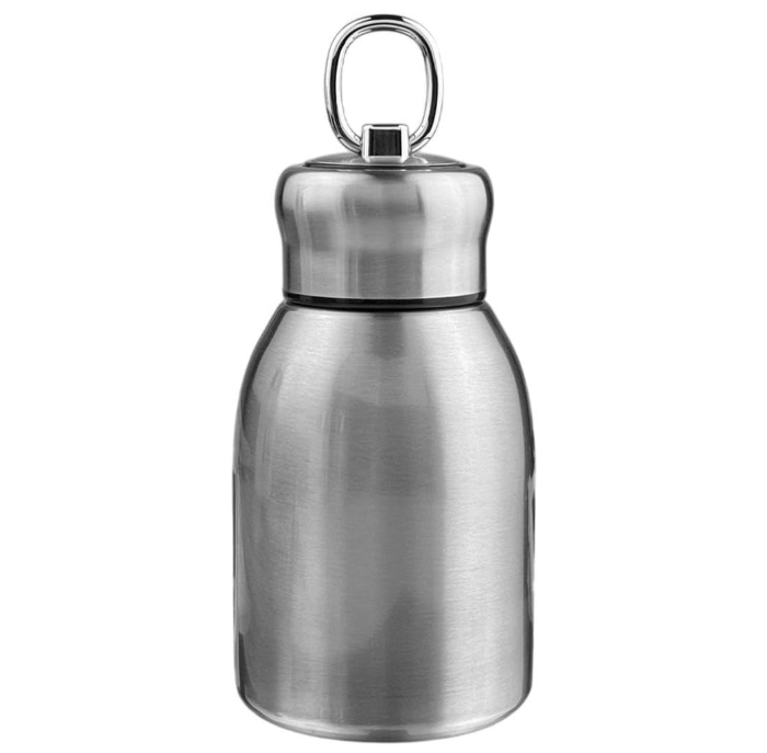 Butelka na wodę ze stali nierdzewnej o podwójnych ściankach i izolowanej powierzchni, o pojemności 300 ml, z uchwytem, idealna na kemping, do napojów