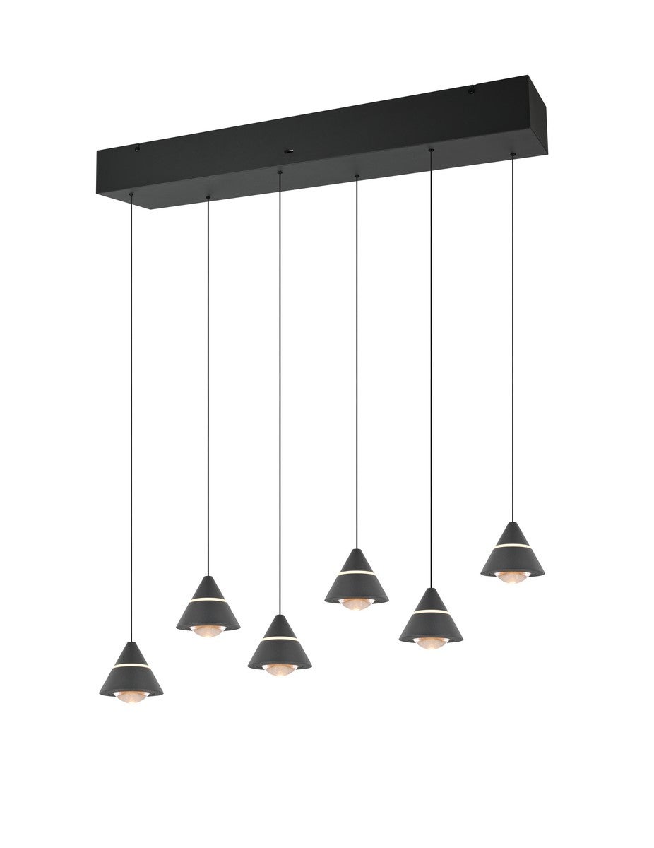 Lampa wisząca LED ROMEO 42W Odcienie bieli 4200lm metal czarna wym:200x75x18cm IP20 Trio