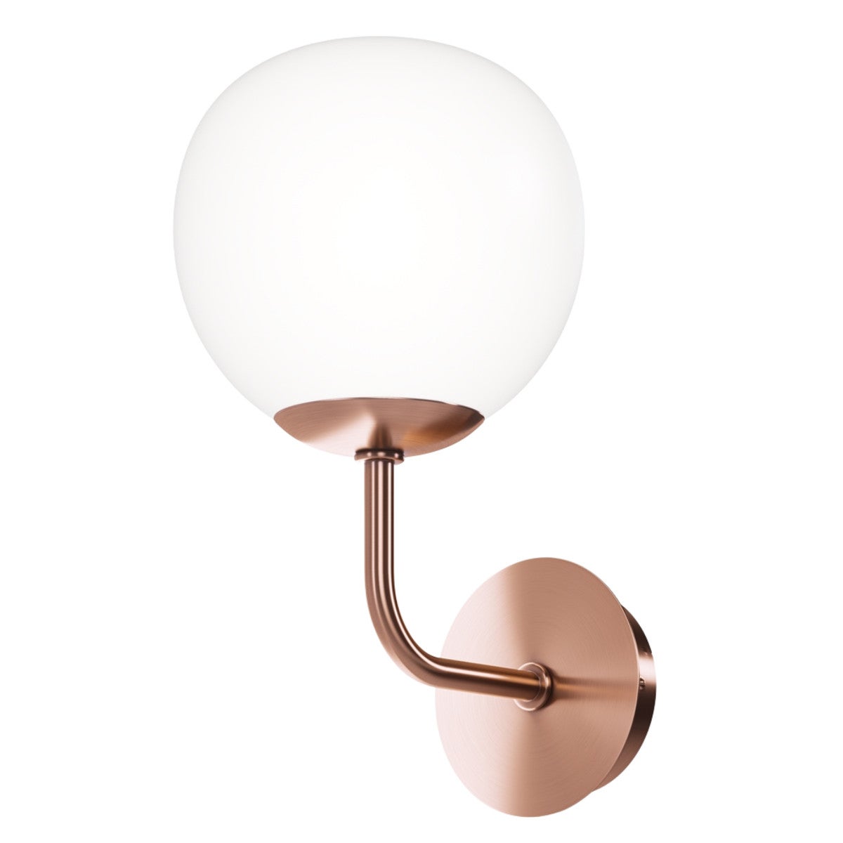Lampa ścienna miedziana, biała kula Erich Maytoni MOD221-WL-01-G