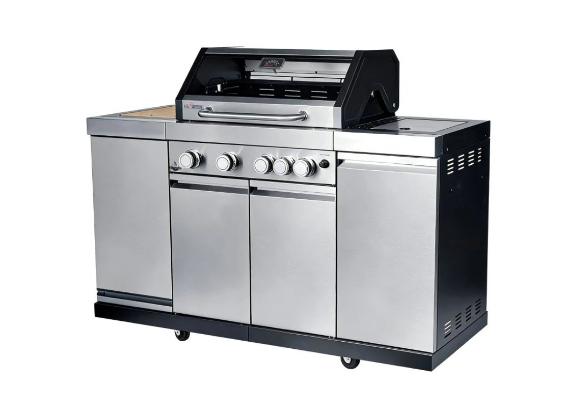GRILL GAZOWY KUCHNIA OGRODOWA EL FUEGO AUGUSTA 4+1 ŻELIWNY RUSZT+PŁYTA LED!