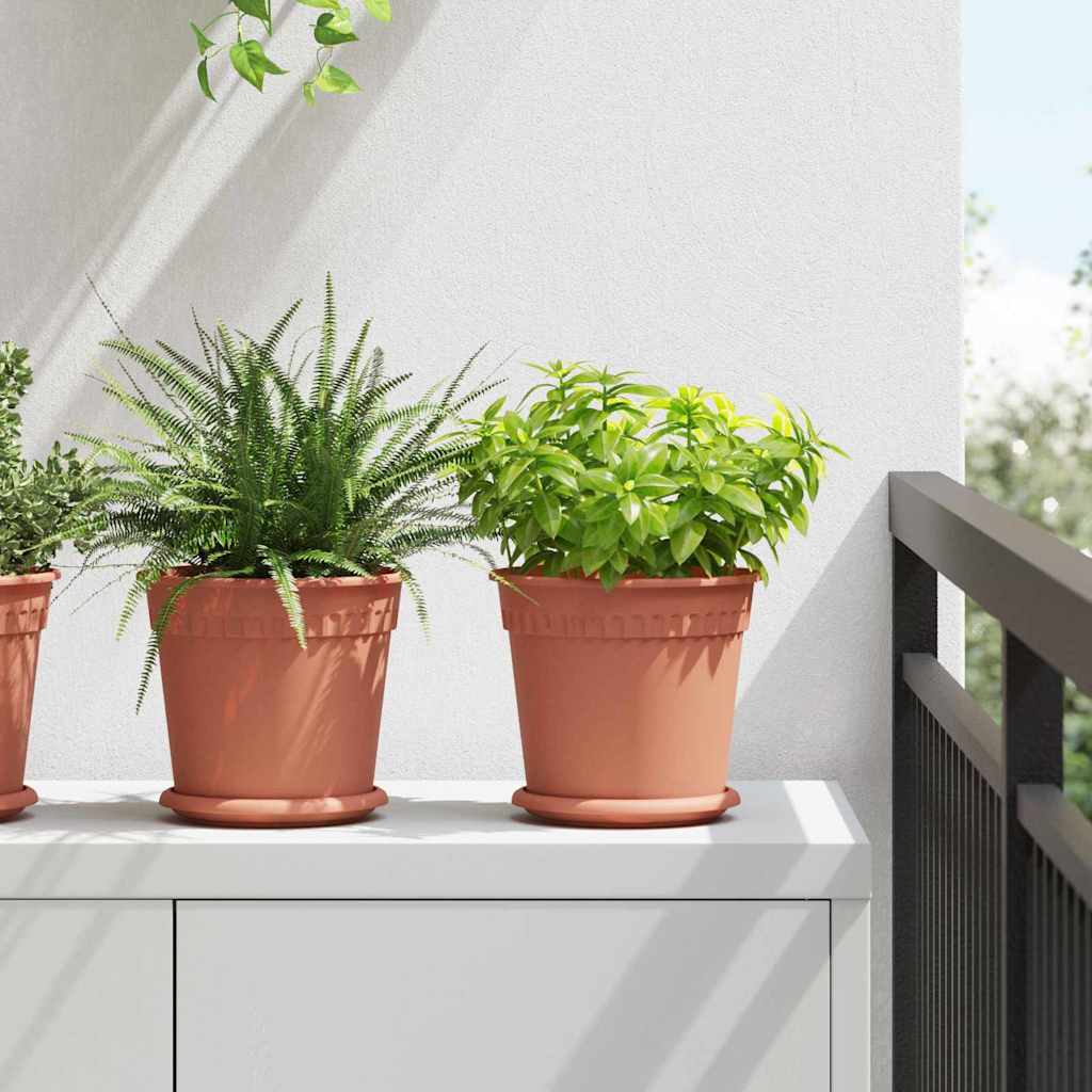 Okrągła doniczka na kwiaty 24 pcs Czerwony ceglasty vidaXL