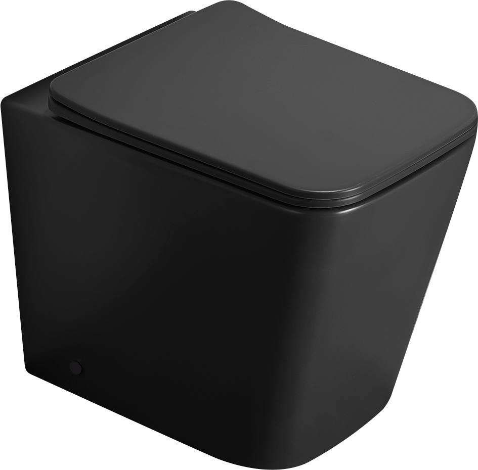 Mexen Cube miska wc stojąca Rimless z deską wolnoopadającą slim, duroplast, czarna mat - 32924085